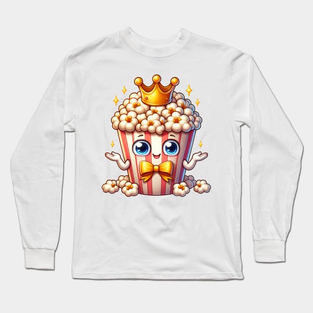 Popcorn prince Long Sleeve T-Shirt by Fantasy Vortex